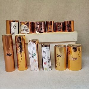 Crown Leaf  Foil Rolls - Rose Gold,Copper (Set 5)